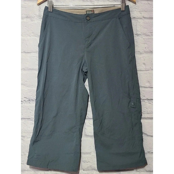 Royal Robbins Pants - Royal Robbins Cargo Capri Pants Women's Size 2 Blue Gray Outdoor Hiking Fishing